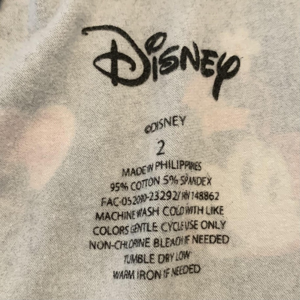 Disney Minnie Mouse Pajama Set Womens 2 Black Pink Tank Top Shorts Sleepwear - Picture 2 of 10
